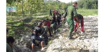 Peduli Pembangunan, Banser dan 3 Perguruan Silat di Nganjuk Lakukan Ini