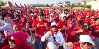 Kampanyekan Hidup Sehat, Pj Wali Kota Mojokerto Ikuti Senam Merah-Putih