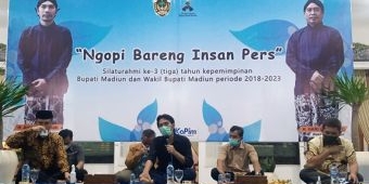 Gali Inspirasi dan Masukan, Bupati dan Wabup Madiun Ngopi Bareng Awak Media