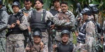 Meriahkan Porwanas, Siwo Kota Batu Perang-perangan Lewat Permainan Paintball