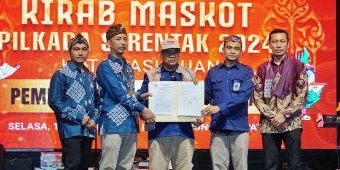 Pjs Wali Kota Pasuruan Hadiri Kirab Maskot Pilkada 2024