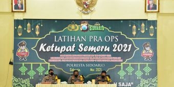 Amankan Idulfitri 1442 H, Kapolresta Sidoarjo Pimpin Latpraops Ketupat Semeru 2021