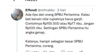 Trending 'Kecurangan' di SPBU Pertamina, Netizen Bagi Tips Nominal Mengisi Bensin