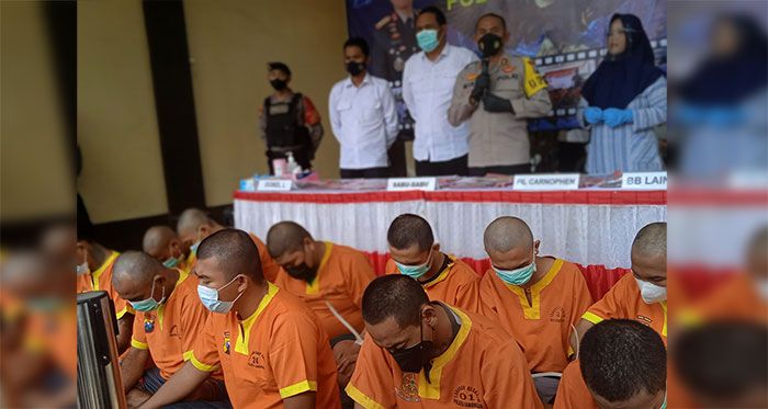 Ungkap 11 Kasus, Polres Lamongan Amankan 13 Tersangka Narkoba