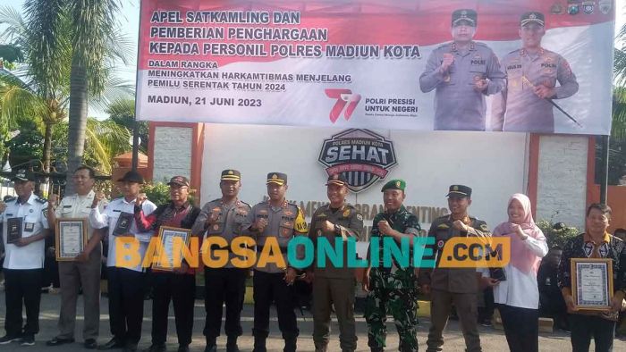 Polres Madiun Kota Revitalisasi Keberadaan Satkamling Jelang Pemilu 2024