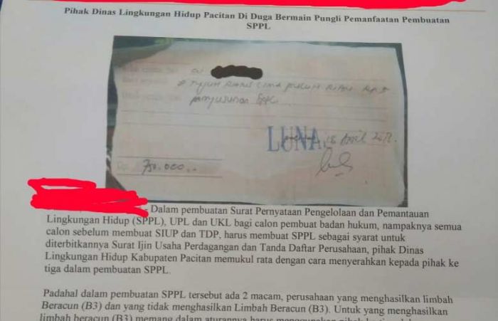 Oknum Wartawan di Pacitan Kirim Surat Peringatan ke DLH