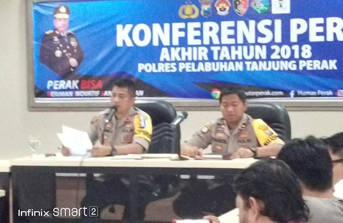 Tutup Tahun, Kapolres Pelabuhan Tanjung Perak Beberkan Hasil Kinerja Selama 2018