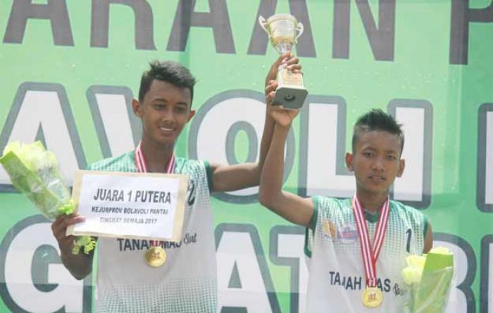 Tundukkan Kabupaten Malang, Tim Voli Pantai Putra Tuban Juara Kejurda Kapolda Cup 2017