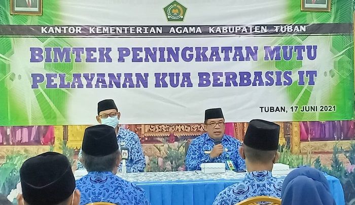 Tingkatkan Mutu, Kemenag Tuban Gembleng Kepala KUA Layanan Berbasis IT