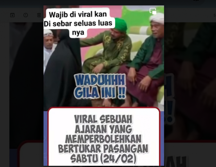 Viral Video Ajaran Agama Boleh Tukar Pasangan Cuma Konten Warga asal Blitar, Benarkah?