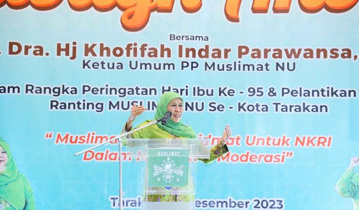 Ini Harapan Khofifah di Tabligh Akbar Menyambut Hari Ibu Muslimat NU Tarakan