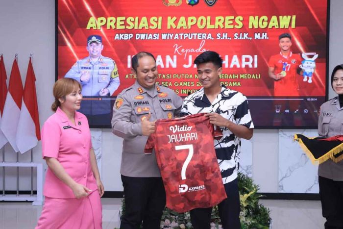 Kapolres Ngawi Apresiasi Irfan Jauhari Timnas U-22 Peraih Medali Emas Sea Games 2023