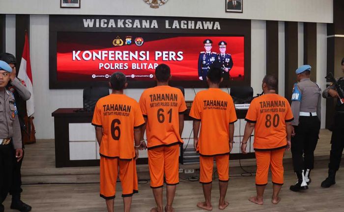 Curi 100 Batang Kayu Jati di Lahan Perhutani, Empat Pria di Blitar Diamankan Polisi