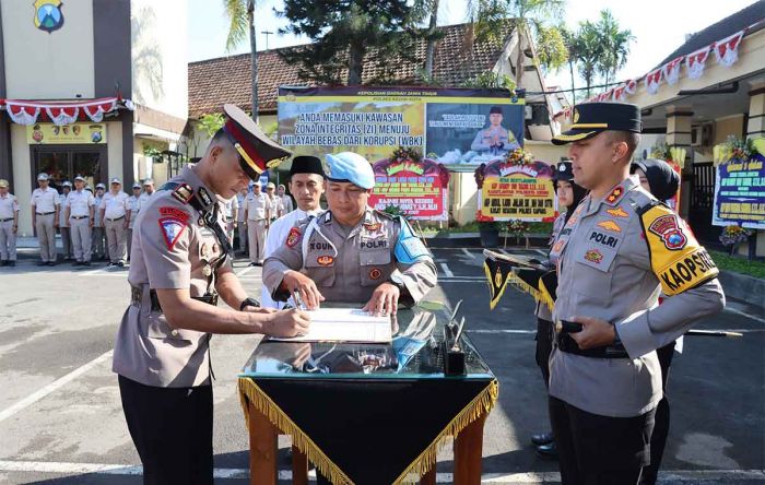 Kapolres Kediri Kota Pimpin Sertijab Sejumlah PJU