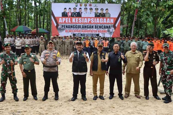 Antisipasi Bencana, Bupati Ngawi Bersama Forkopimda Gelar Apel Kesiapsiagaan Bencana