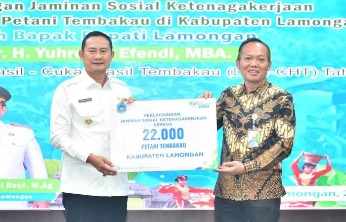 Melalui Dana Cukai, Pemkab Lamongan Berikan Jamsos Ketenagakerjaan untuk 22 Ribu Petani Tembakau