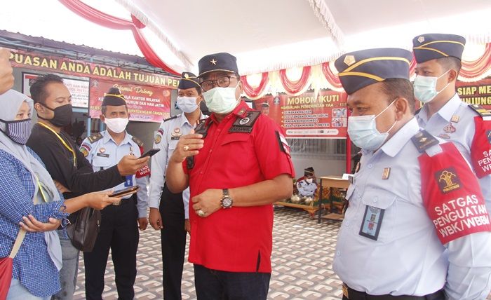 Jelang Coblosan, Lapas Klas II B Ngawi Disambangi Kakanwil Kemenkumham, Pastikan Kontrol Prokes