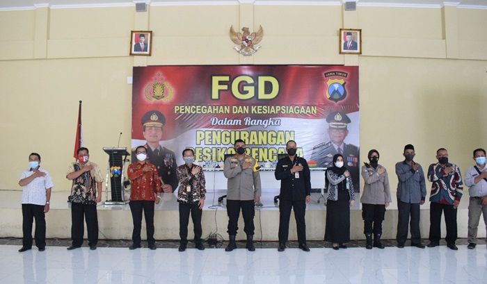 ​Minimalisir Risiko Bencana, Polresta Sidoarjo Gandeng BPBD Gelar FGD