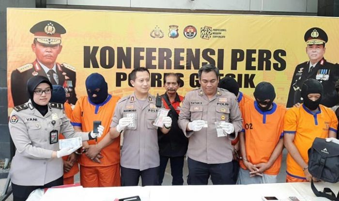 Polres Gresik Bekuk 2 Polisi Gadungan dan 3 Pelaku Narkoba