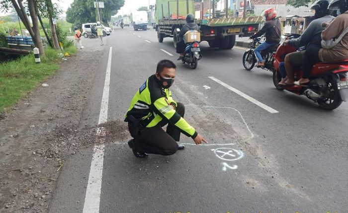 Jalur Tengkorak Raya Sidorejo Krian Kembali Makan Korban, Pengendara Motor Tewas Tertabrak Bus Mira