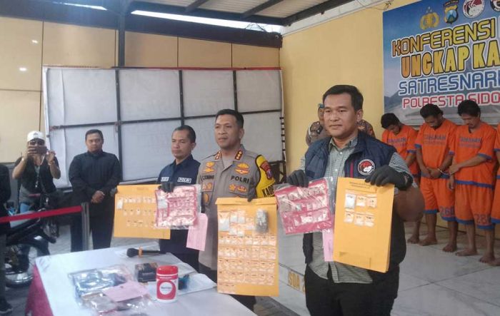 Polresta Sidoarjo Ringkus 9 Pengedar Narkoba, Total Barang Bukti Senilai Rp1 Miliar