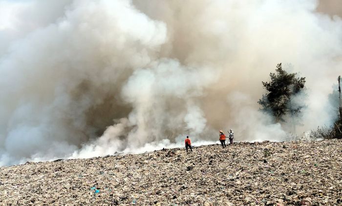 TPA Tlekung Kota Batu Terbakar