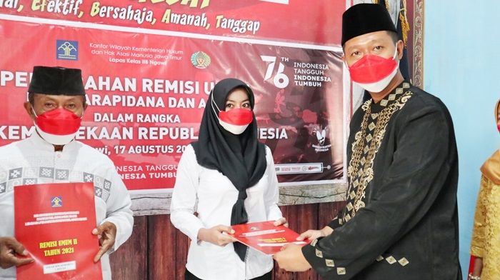 307 Napi Lapas Ngawi Terima Remisi HUT ke-76 Kemerdekaan RI