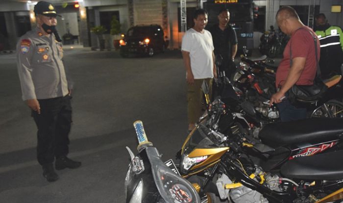 Meresahkan Warga, Polres Pamekasan Amankan 6 Unit Sepeda Motor Balap Liar