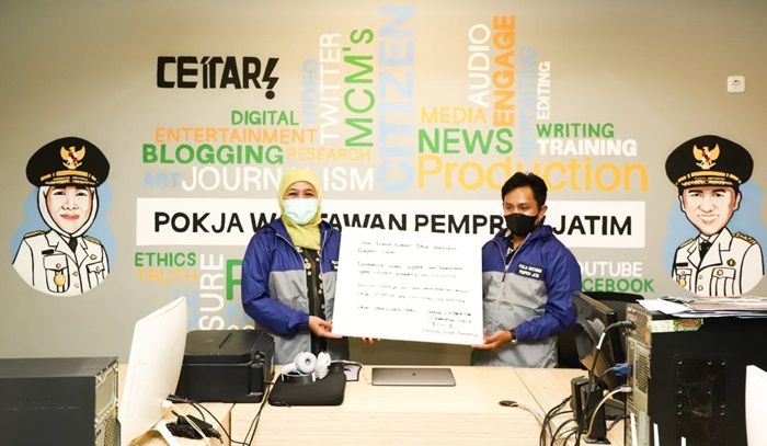 Diresmikan Gubernur Khofifah, Begini Tampilan Press Room Baru yang Instagramable