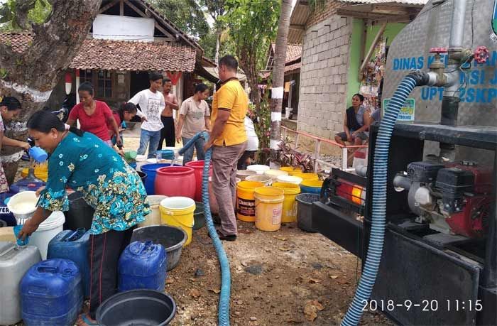 Atasi Kekeringan di Pacitan, BPBD dan Dinas Kelautan Pemprov Jatim Fokus Dropping Air