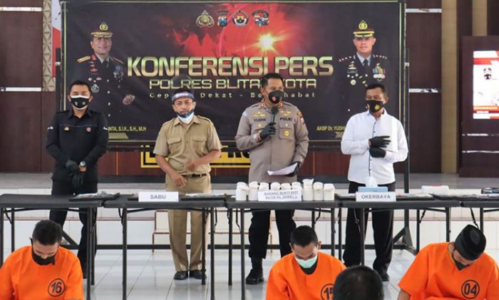 11 Tersangka Pengedar Narkoba Diamankan Polres Blitar Kota