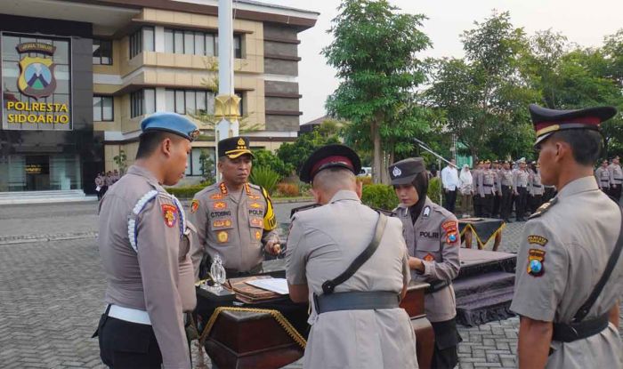 Kapolresta Sidoarjo Pimpin Sertijab Kasat Binmas dan 4 Kapolsek