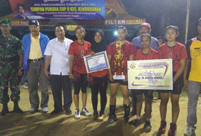 Menang Dramatis, Tim Bola Voli Tuan Rumah Juara TSPC II Kenduruan