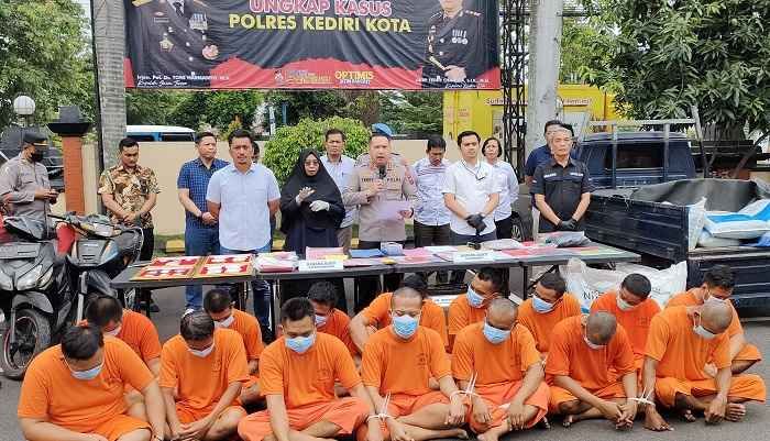 Polres Kediri Kota Ungkap 14 Kasus Pidana Umum dan Narkoba Selama Januari