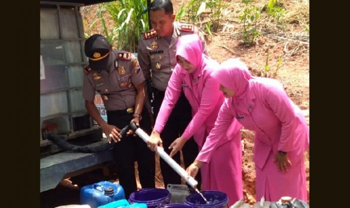 Polres Pacitan Gelar Baksospolmas Kirimkan Air Bersih