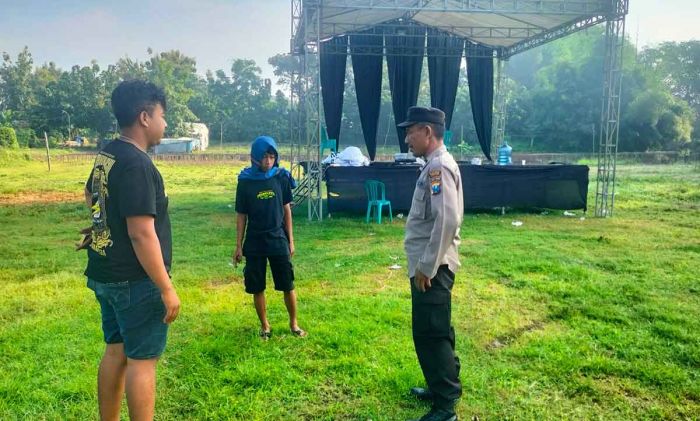 Polisi Bongkar Paksa Terop Halal Bihalal Perguruan Silat di Jombang