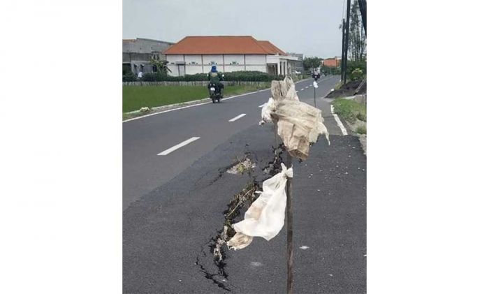 LPB Sorot Jalan Penghubung Desa Banjarsari-Kedanyang, Baru Diaspal Sudah Retak