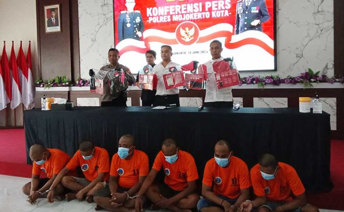 Ringkus 6 Tersangka Narkotika, Polres Mojokerto Kota Amankan 144,8 Gram Sabu