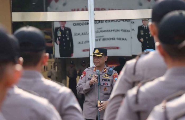 Gantikan AKBP Muhammad, AKBP Rogib Pimpin Apel Perdana di Mapolres Bojonegoro