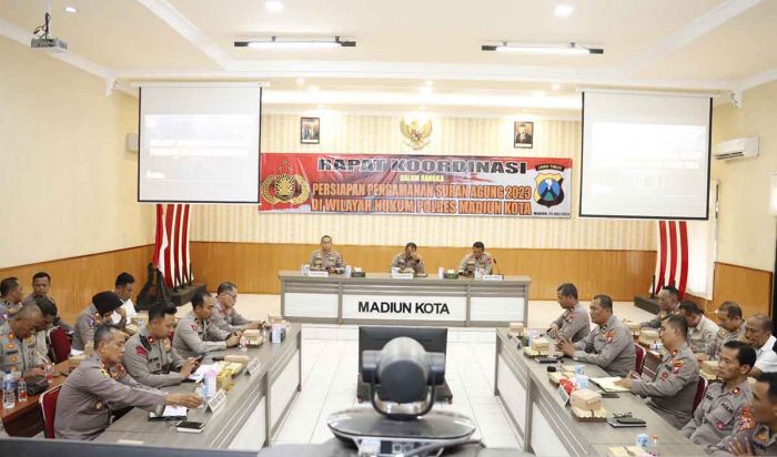 Persiapkan Pengamanan Suroan Agung PSHW-TM, Polres Madiun Kota Gelar Rakor