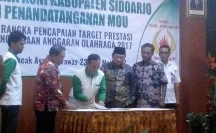 Gelar Rapat Kerja, KONI Sidoarjo Siapkan Cabor Hadapi Porprov Jatim 2018