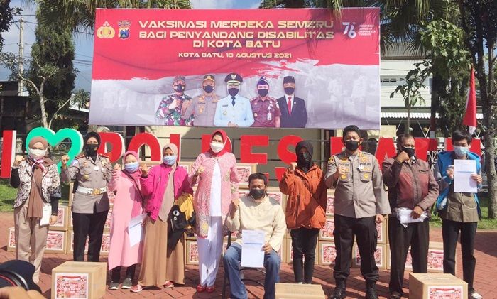 Pemkot Bersama Polres Batu Gelar Vaksinasi untuk Penyandang Disabilitas