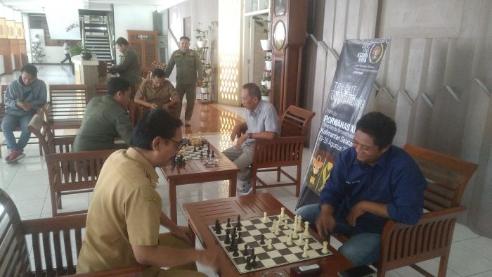 SIWO PWI Kediri Gelar Try Out dan Uji Tanding atlet Catur Porwanas XIV