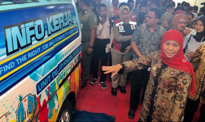 Khofifah Tekan Pengangguran, MTU Keliling ke Pelosok Jatim, Job Fair Sedia 5.903 Lowongan Kerja