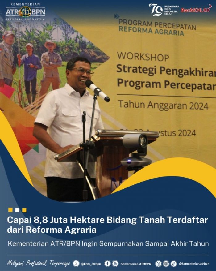 Kerja Sama dengan World Bank, 8,8 Juta Hektar Bidang Tanah Terdaftar dari Reforma Agraria