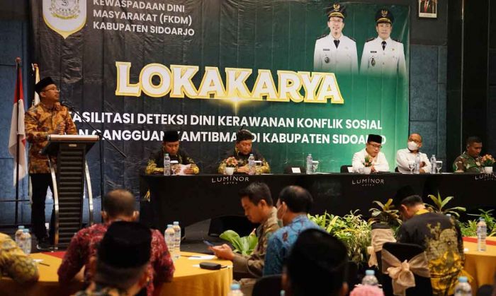 Buka Lokakarya FKDM, Bupati Sidoarjo Tegaskan Kondusivitas Kunci Sukses Pembangunan