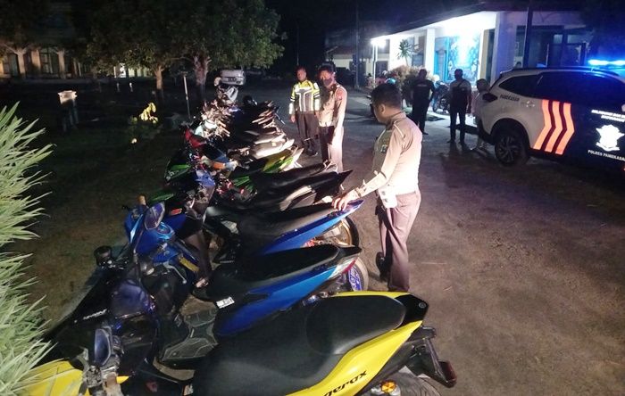 Cegah Aksi Balap Liar, Polres Pamekasan Amankan 25 Sepeda Motor di Sejumlah Titik