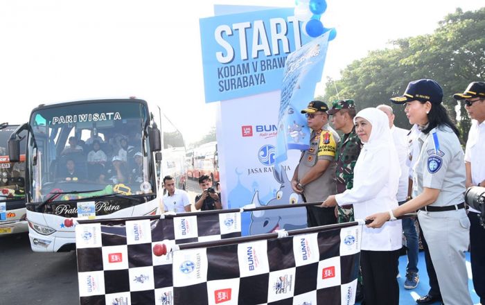 Gubernur Khofifah Fasilitasi Warga Jatim Mudik Bareng Gratis ke 15 Kota, Begini Cara Daftarnya