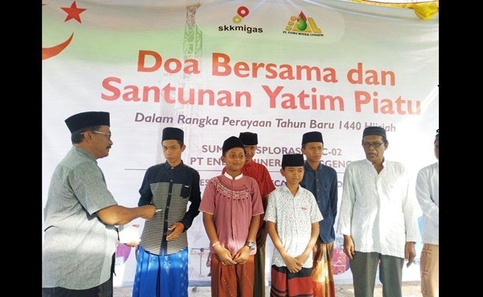 ​Rayakan Tahun Baru Hijriah, SKK Migas-EML Santuni Yatim Piatu