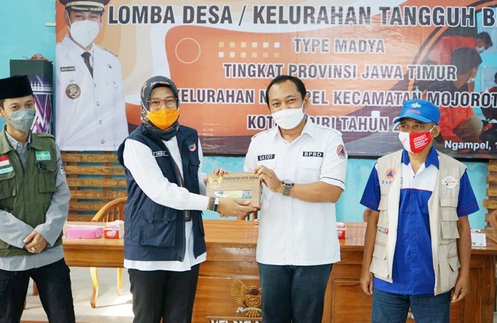 Ikuti Lomba Destana, Tim BPBD Jatim Lakukan Penilaian di Kelurahan Ngampel Kota Kediri